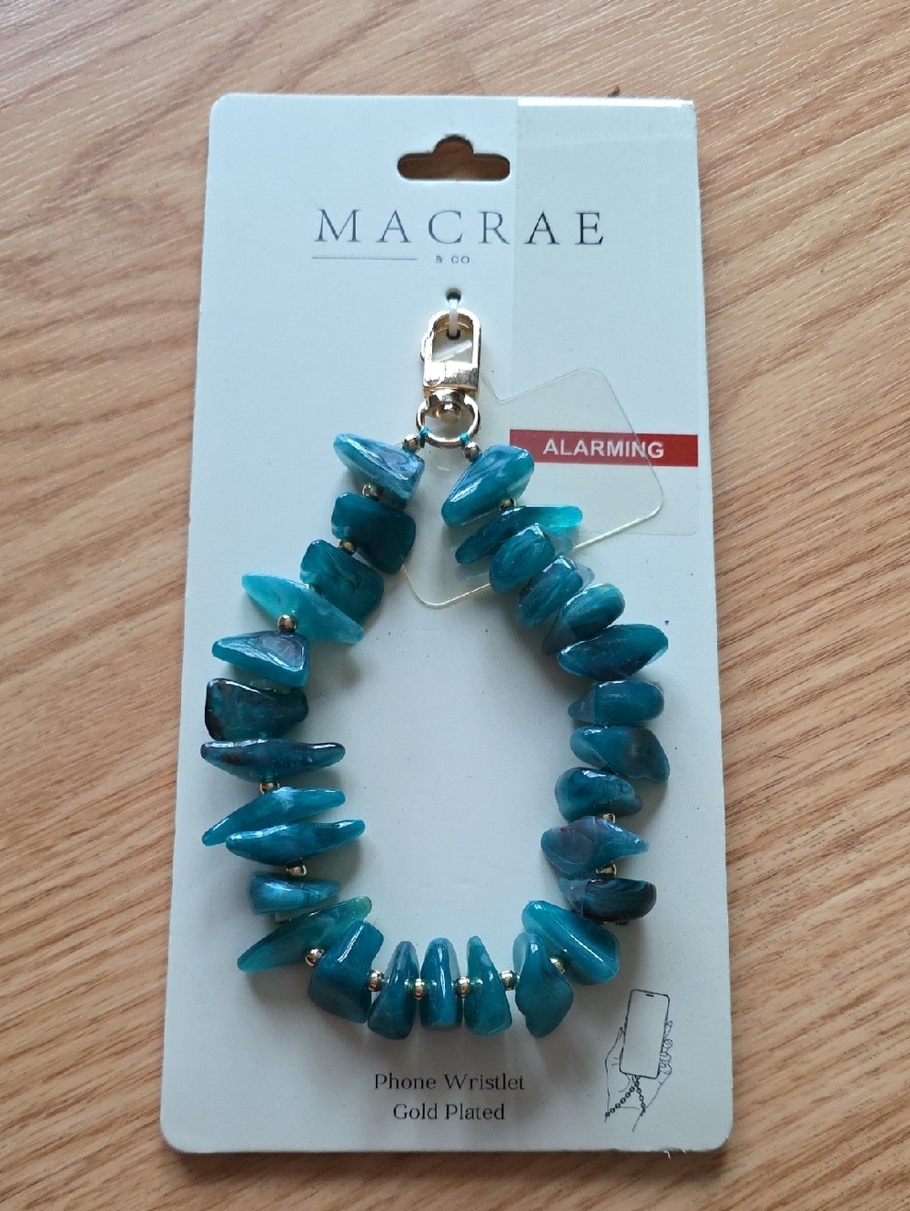 Teal Stone Phone Wristlet